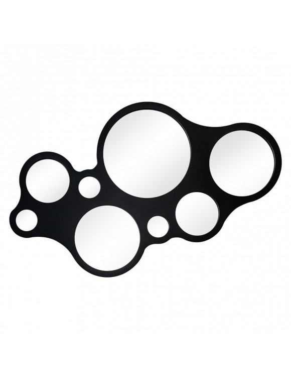 Зеркало декоративное в чёрной раме Round Eyes Black в интернет-магазине зеркальной мастерской ЗЕРКАЛА-М фото