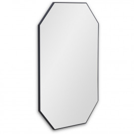 Восьмиугольное зеркало в чёрной раме Stilig M Black (Стилиг) Smal 65*97 см 