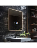 Умное Smart зеркало с подсветкой и сенсорным экраном с Android OS SM001-8 600х800 мм в интернет-магазине зеркальной мастерской ЗЕРКАЛА-М фото 4 