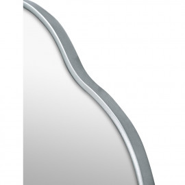Овальное волнистое зеркало в серебряной раме Fancy Oval Silver (Фэнси) Smal 60*80 см 